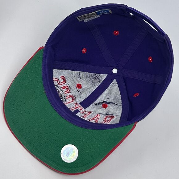 Toronto Raptors Baseball Hat Cap Adidas NBA Basketball 6 Panel Snapback Purple - Picture 4 of 14